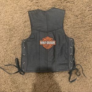 Baby Harley Davidson Leather Vest